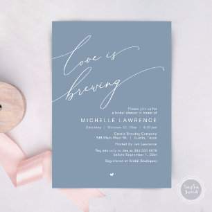 Love is Brewing, Bridal Shower Party Celebration Invitation