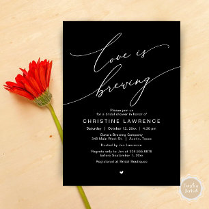 Love is Brewing, Bridal Shower Party Celebration Invitation