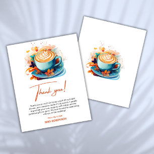Love is Brewing Bridal Shower Thank You Card