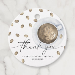 Love is brewing Bridal shower Thank you Favour Tags