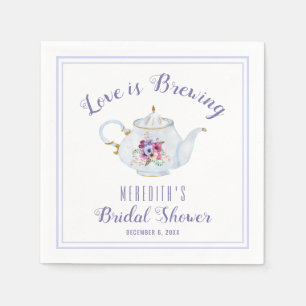 Love is Brewing Bridal Tea Party Napkin