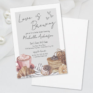 Love Is Brewing Brunch Bridal Shower Invitation