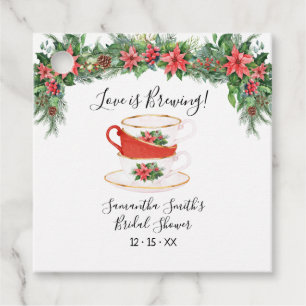 Love is brewing Christmas Wedding Shower Party Favour Tags