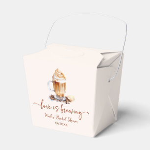 Love Is Brewing Coffee Beans Bridal Shower Favor Box