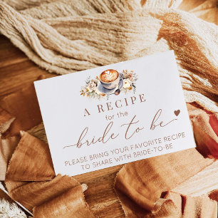 Love Is Brewing Coffee Boho A Recipe Enclosure Card