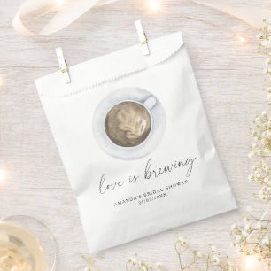 Love is brewing Coffee Bridal shower Favour Bag