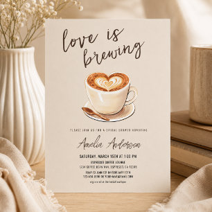Love is Brewing Coffee Bridal Shower Invitation