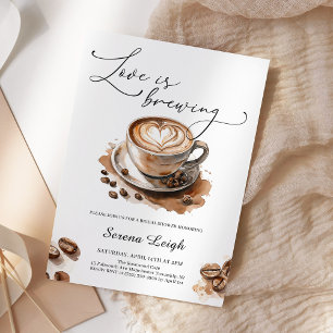 Love is Brewing Coffee Bridal Shower Invitation