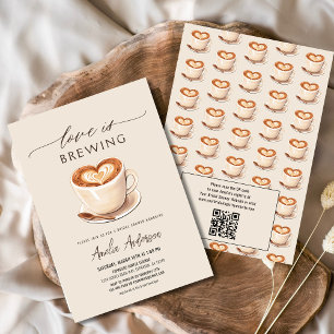 Love is Brewing Coffee Bridal Shower Invitation