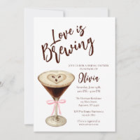 Love Is Brewing Coffee Bridal Shower Invitation