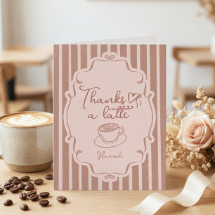 Love is Brewing Coffee Bridal Shower Thank You Card