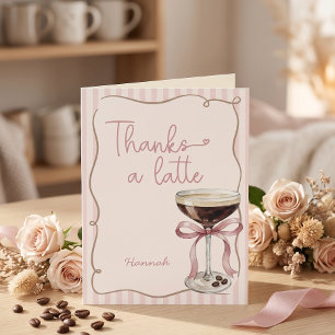 Love is Brewing Coffee Bridal Shower Thank You Card
