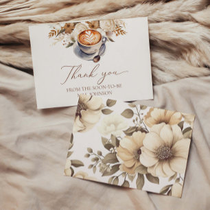 Love Is Brewing Coffee Bridal Shower Thank You Card