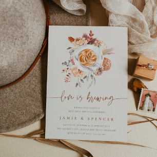 Love is Brewing Coffee Rehearsal Brunch Invitation