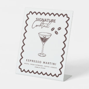 Love is Brewing Coffee Theme Bridal Shower Pedestal Sign