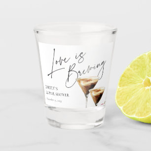 Love is Brewing Elegant Bridal Shower Shot Glass