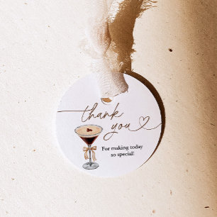 Love Is Brewing Espresso Martini Bridal Shower Favour Tags