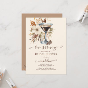 Love is Brewing Espresso Martini Bridal Shower   Invitation