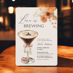 Love is Brewing Espresso Martini Bridal Shower Invitation