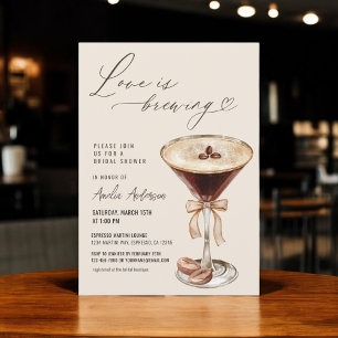 Love is Brewing Espresso Martini Bridal Shower Invitation