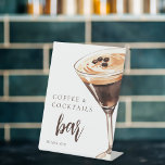 Love is Brewing Espresso Martini Bridal Shower Pedestal Sign<br><div class="desc">Love is Brewing Espresso Martini Bridal Shower Pedestal Sign</div>