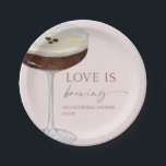 Love Is Brewing Expresso Martini Bridal Shower Paper Plate<br><div class="desc">This is a Love Is Brewing Expresso Martini Bridal Shower Paper Plates!</div>