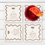 Love Is Brewing Expresso Martini Bridal Shower Square Paper Coaster<br><div class="desc">These are Love Is Brewing Expresso Martini Bridal Shower Coaster!</div>