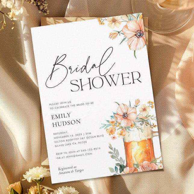 Love is Brewing Floral Bridal Shower Invitation (Creator Uploaded)
