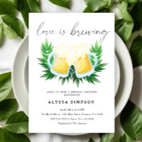 Love is Brewing Greenery Beer Bridal Shower