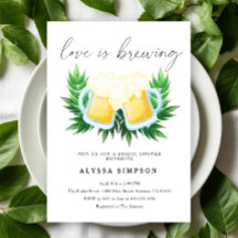 Love is Brewing Greenery Beer Bridal Shower