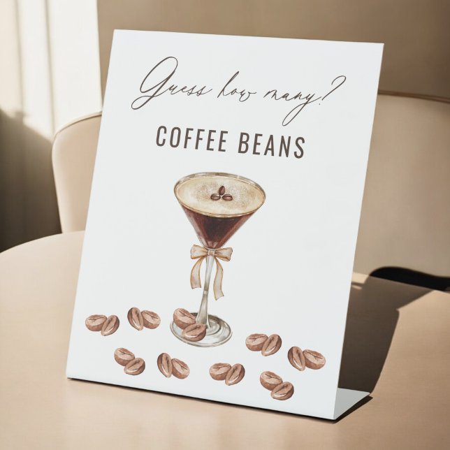 Love is Brewing Guess How Many Coffee Beans Pedestal Sign (Creator Uploaded)