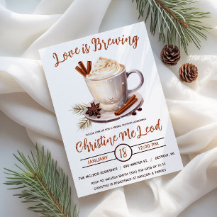 Love is Brewing, Hot Cocoa, Coffee, Bridal Shower Invitation