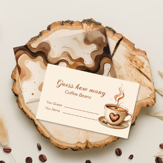 Love is Brewing How many coffee beans bridal Enclosure Card