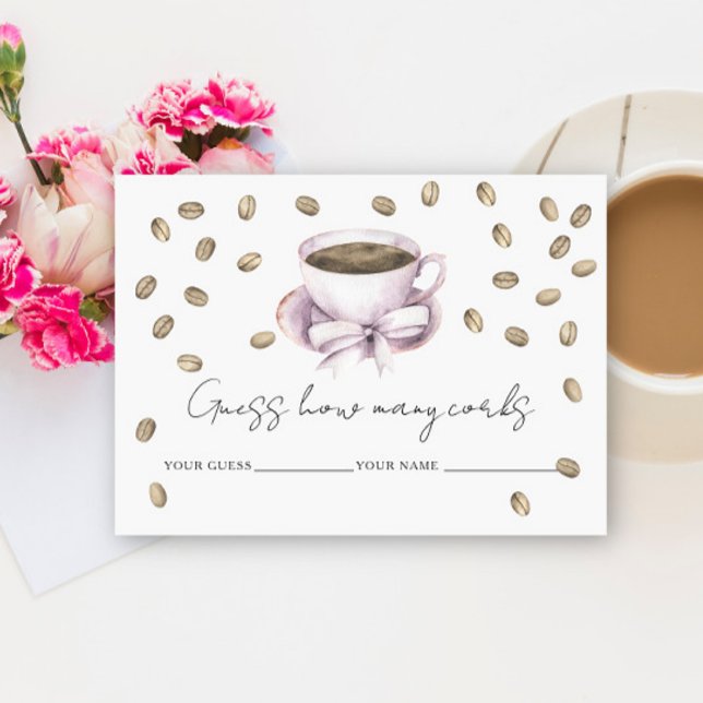 Love is brewing How many corks bridal game Enclosure Card (Creator Uploaded)
