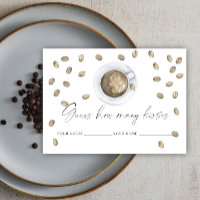 Love is brewing How many kisses bridal game