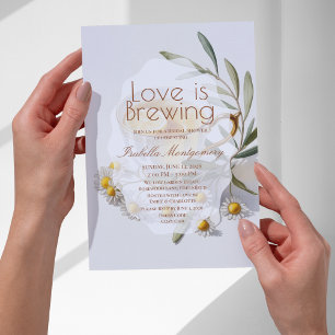 Love Is Brewing Pastel Tea Bridal Shower Invitation