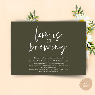 Love is brewing, Perfect Bridal Shower Beer Party Invitation