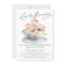 Love is Brewing Pink Floral Bridal Tea Shower Invi