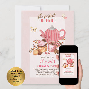 Love is brewing! Tea Party BIRTHDAY SHOWER Invites