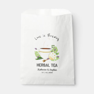Love Is Brewing Tea Wedding Favour Bag