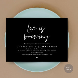 Love is brewing, Wedding Rehearsal Dinner Invitati Invitation