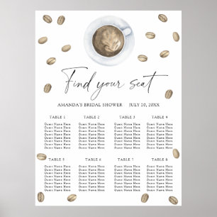 Love is brewing Wedding seating chart
