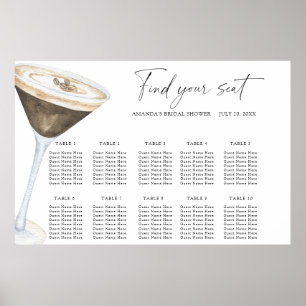 Love is brewing Wedding seating chart