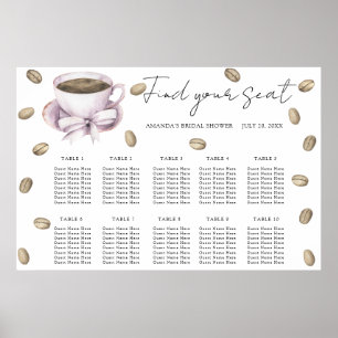 Love is brewing Wedding seating chart