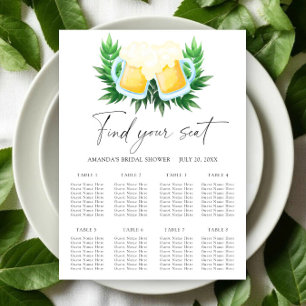 Love is brewing Wedding seating chart