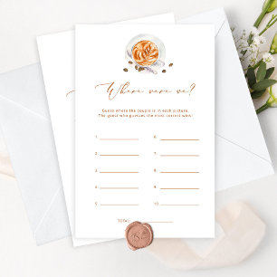 Love is brewing Where were we bridal shower game