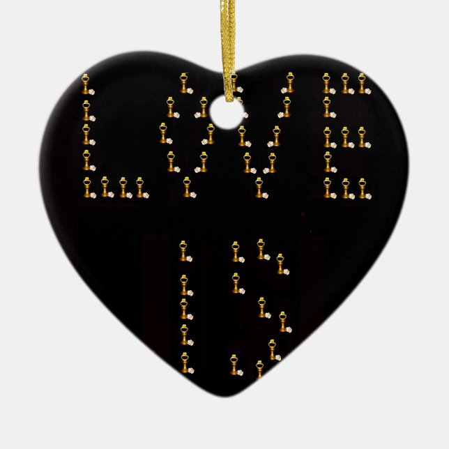 Love Is Ceramic Ornament (Front)