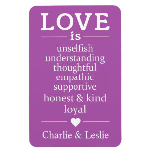 Love Is … custom names & colour magnet