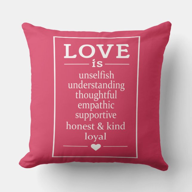 Love Is … custom names & date throw pillows (Front)