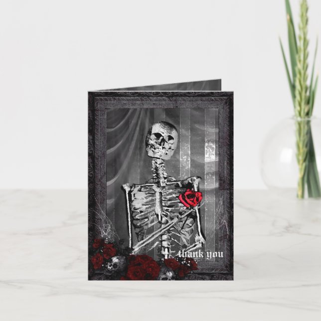 Love Is Eternal Gothic Wedding Thank You (Front)